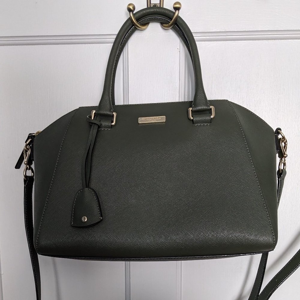 Kate Spade Green Tilden Place Pippa Dome Satchel Crossbody Like New